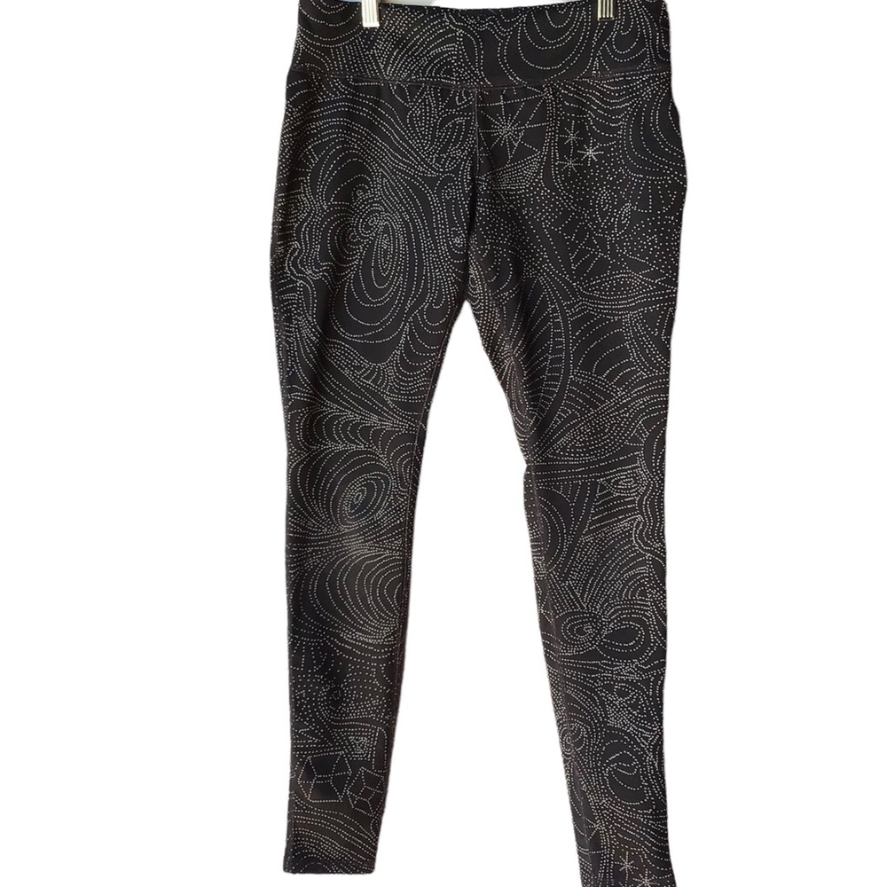 Mossimo Supply Co. Women's black printed leggings Size M.